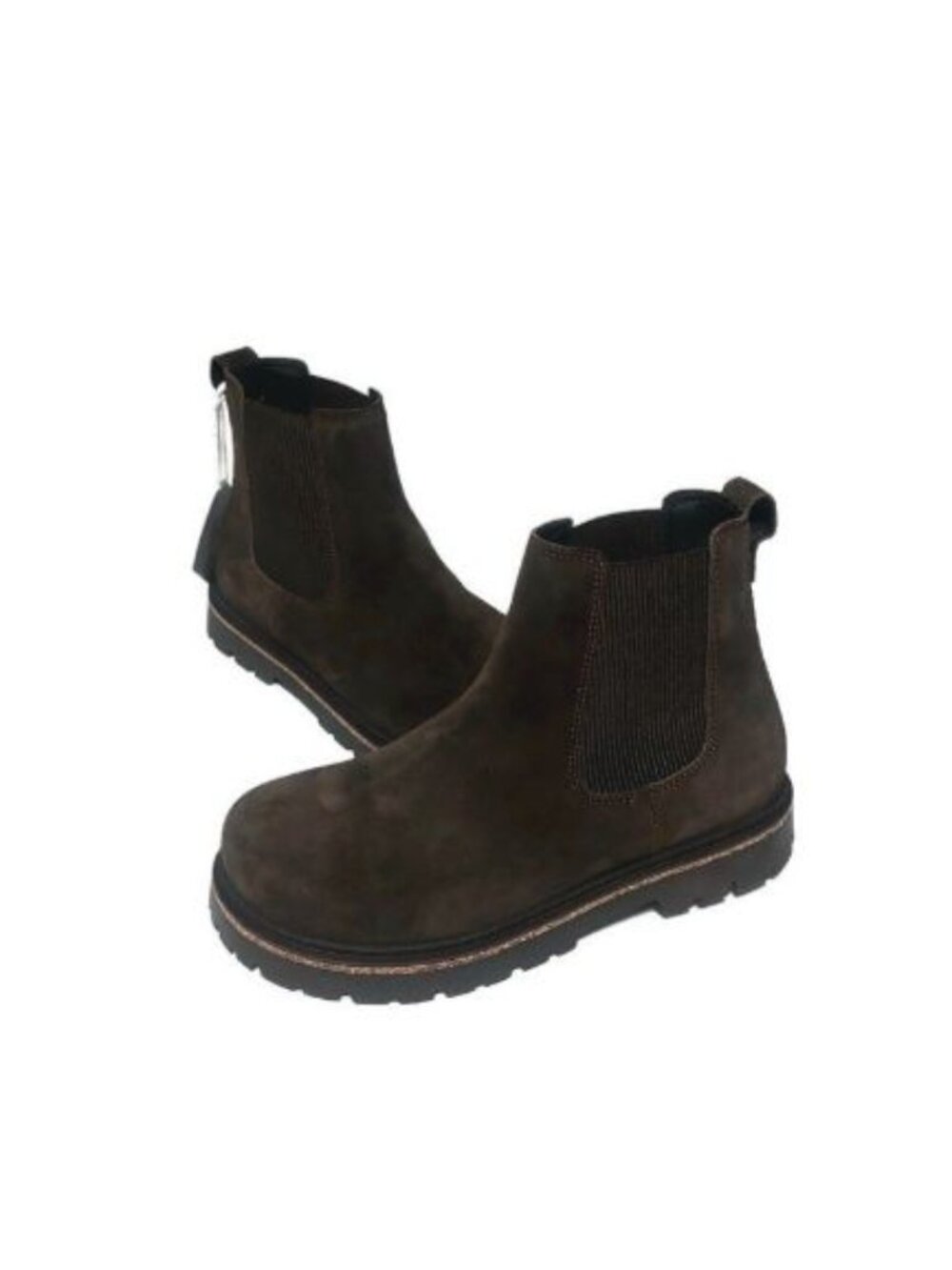 UGG Highwood Slip On Boots Womens Size 9 EU 40 Mocha Brown Suede Leather Regular - Picture 5 of 9